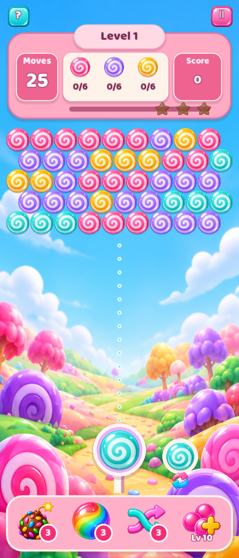 Sugar Pop: Candy Bubble Quest gameplay